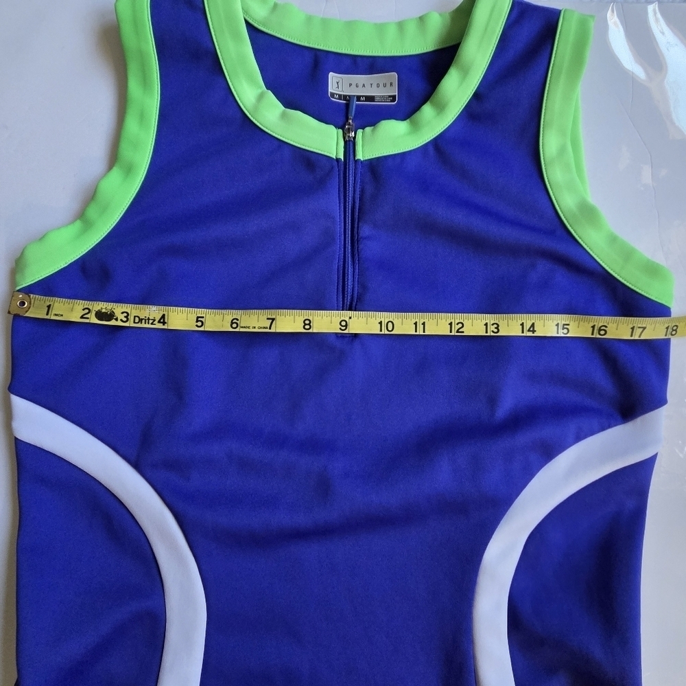 Women's Color Block Flounce Golf Dress - Picture 4 of 8